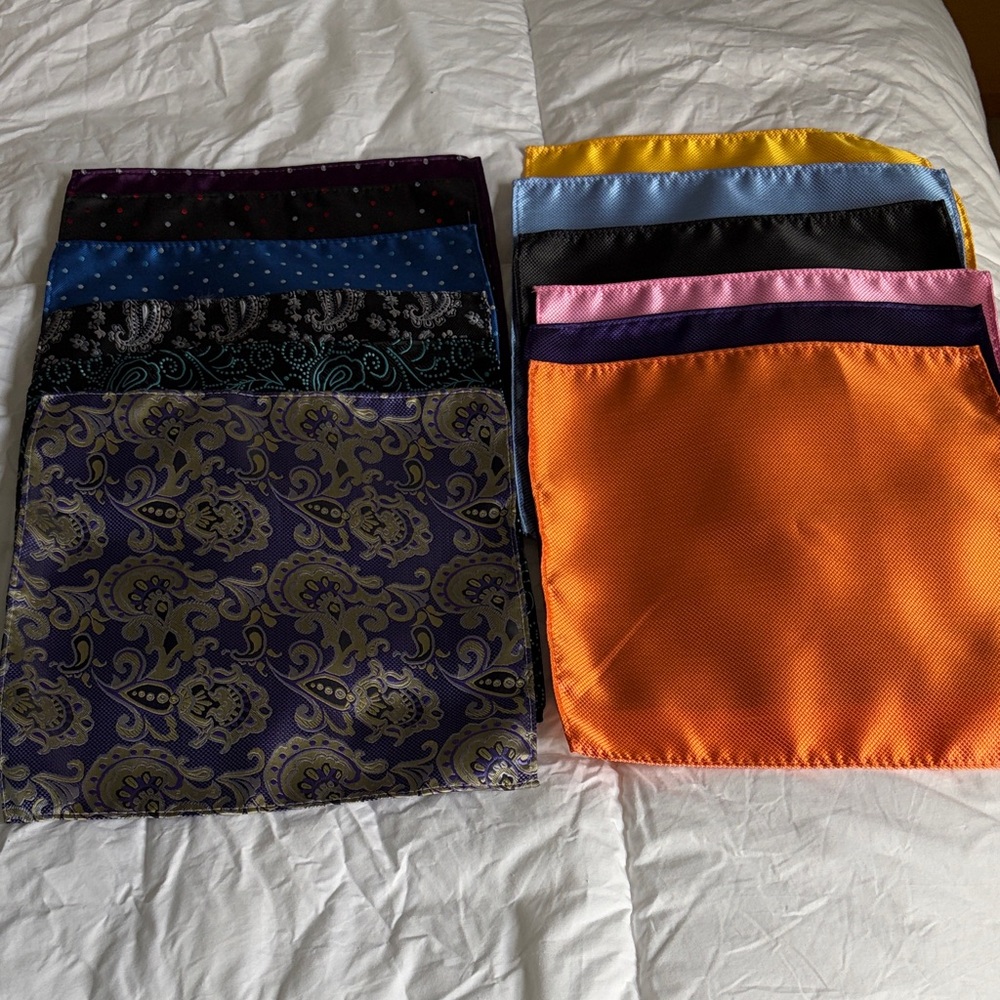 Colorful Pocket Squares Set (12)